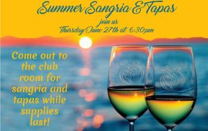 Apartments in The Heights Houston A flyer for summer sangria topas at apartments in The Heights.