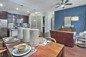 Two Bedroom Apartment in The Heights Houston, TX - Model Dining Room with Views to Living Room and Kitchen